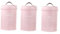 MERIGLARE Juego de Botes de Cocina de Metal, Café, Té, Azúcar, Latas, Contenedores, Frascos de Almacenamiento de Alimentos, Botellas, Capacidad de 1200 Ml - Rosa, Individual