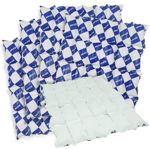 Dry Ice Packs for Shipping Frozen Food - Flexible Ice Blanket for Coolers - Shipping Cold Packs Keep Food Fresh and Beverage Cold - Dry Ice Pack Automatic Water Absorption- 24 Cells Each, 4 Sheets