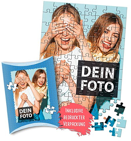Hochformat Foto-Puzzle 24-1000 Teile in inkl. hochwertiger Verpackung - mit eigenem Foto Bedrucken - Puzzle selber gestalten - 96 Teile in Kartonverpackung
