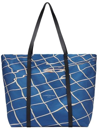 Liebeskind Berlin Damen-Shopper „Aurora“ – Große Canvas-Tasche Damen mit Reißverschlussfach und Leder-Schulterriemen – Shopper Bag Women – Passend für Laptops bis 16 Zoll – Light Bag