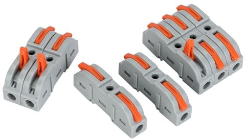 JOYELEC 36Pièces Connecteurs Electriques Rapide avec Levier, Bornes de Connexion,1-Fil 2-Entrées et Peut être Librement Combiné,domino electrique PA/PC Ignifuge