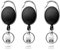 Teskyer 3 Pièces Porte Badge Enrouleur, Porte Clef Retractable, Porte Clé Retractable pour Bureau, école, Clés