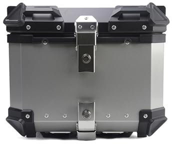 ASICPLB Motorrad Topcase für Honda NT 1100 2022-2023, Motorrad Heckkasten Heckbox Multifunktionale Motorrad Heck Aufbewahrungsbox für Motorräder Motorrad Kofferraum,36L- Silver
