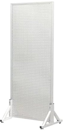 GOCHUSX Freistehendes Steckbrett mit Stützfüßen, Raumteiler aus Metall, Displayboard-Organizer, Raumteiler für Wohnzimmer, Büro, Flur(Weiß,80x100cm)