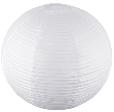 23.6 White Round Paper Lanterns, Chinese/Japanese Paper Lantern Pendant Light, Large Hanging Paper Lamp Shade for Party Decoration, Wedding, Home Decor Ceiling Lampshade(1 Pack)