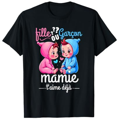 Cadeau Gender Reveal Mamie Parti Révélation du Sexe bébé T-Shirt