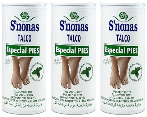 Polvos de Talco para Pies 100g | Desodorante para Pies y Calzado Elimina el Mal Olor (3 Unidades)