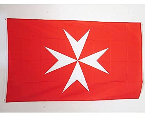 Attività Ordine Di Malta - San Giovanni Di Gerusalemme 90X150Cm Bandiera Decorativa Con 2 Occhielli Bandiera Della Brezza Divertente Bandiera All'Aperto Decorazione Per Esterni Interni Celebrazioni