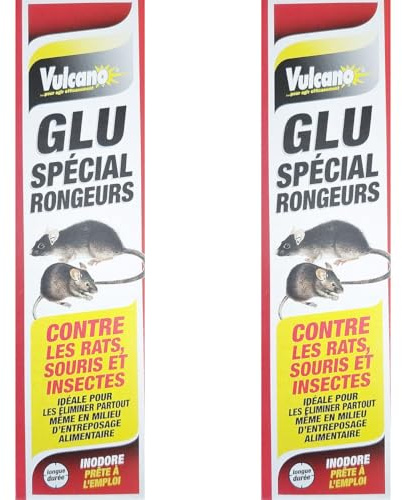NUISIPRO - Colle Piège Anti-Rongeurs & Insectes – Lot de 2 – Capture Rats, Souris, Cafards, Fourmis, Lézards – Colle Non Toxique et Résistante à l’Humidité