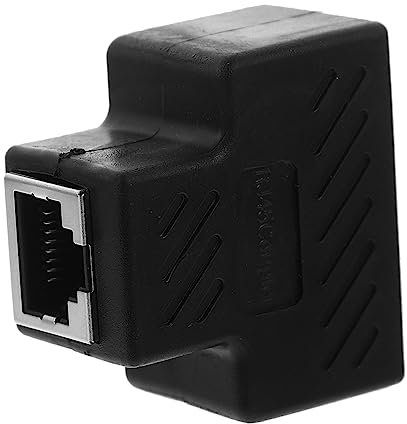 Vaguelly Rj45 1 to 2 Ethernet Splitter Cable Extender Network Port Splitter Adapter for Lan Internet Connection Black Single Unit