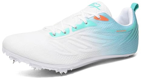 sekiueo Zapatillas De Atletismo Hombres Mujeres Zapatillas De Atletismo para Carreras De Pista Y Campo Zapatillas Deportivas con Clavos para Niños Y Niñas,Azul,36 EU