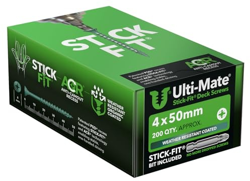 Ulti-Mate Decking Screws 4.0 x 50mm - Box of 200