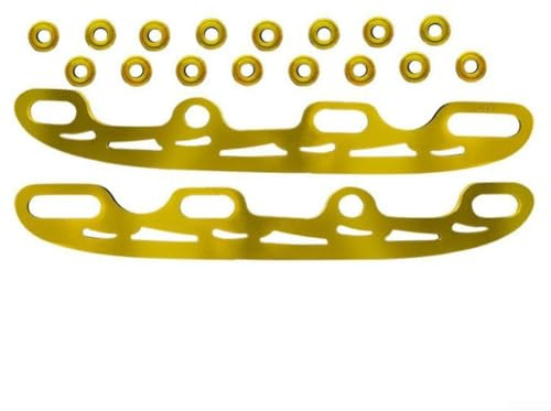 Qualoramall Stainless Steel Ice Skating Conversion Kit for Inline Roller Skates Replacement Accessories Compatible with Most Models Retrofit to Ice Skates(large yellow)