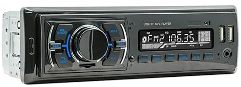 Radio de Coche Dab Autoradio 1 DIN Bluetooth Manos Libres estéreo Reproductor MP3 FM USB TF Aux Pantalla LCD Conector ISO Unidad Principal D3307