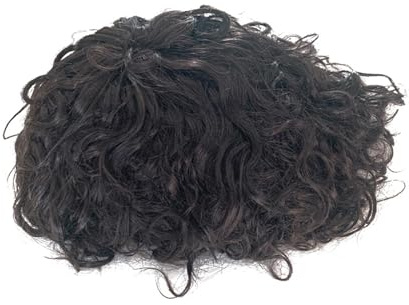 Uso Masculino Tupé for Hombres, Base Completa de PU, Cabello Humano, prótesis capilar for , Sistema reemplazo Transpirable Cabeza de Peluca