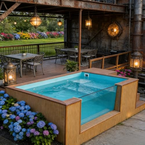 Swimming Pool 20ft Custom Container Pool Perfect for Small backyards and Urban Homes No Big Yard Needed Durable and Customizable Ideal for homeowners with Limited Outdoor Space