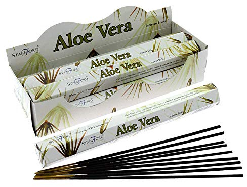 STAMFORD INC. 37108 Aloe Vera Incense Sticks, 20 Sticks x 6 Packs