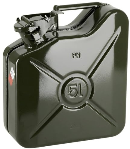 Pressol Kraftstoffkanister (Inhalt 5 l, Kanister aus Metall/Stahlblech, Verschluss mit Splintsicherung, Farbe oliv, RAL 6003) 21050