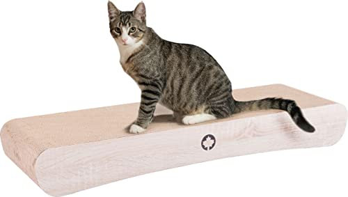CanadianCat Company | Kratzpappe Kratzkarton XXL 86 x 27 x 11,5 cm in Holzoptik das Kratzbrett