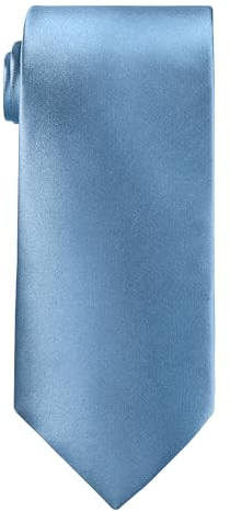 Trimming Shop 5cm Slim Skinny Solid Colour Necktie for Men, Sky Blue