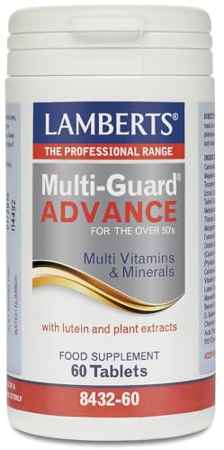 Lamberts Multi-Guard Advance | Multivitamínico y Minerales para Mayores de 50 Años | Sin Vitamina K | Con Luteína y Extractos Vegetales | 60 Tabletas | Calidad Farmacéutica GMP