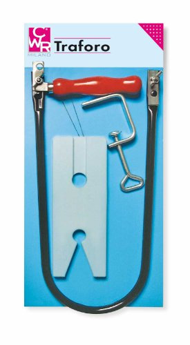 Archetto x seghetto traforo arco tubolare - KIT TRAFORO completo di Base da Taglio con Morsetto