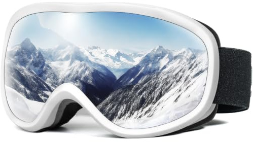 SPOSUNE Lunettes de Ski OTG - Sur Lunettes Anti-Buée Double Lentille pour Homme Femme Enfant Ski Snowboard Motoneige, Protection Anti-Vent UV400 pour Sports d'Hiver