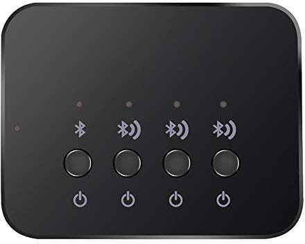 Socobeta Adaptateur Audio périphérique de Partage de Musique 3,5 mm Filaire sans Fil stéréo Bluetooth 4.0 Adaptateur de périphérique de Partage de Musique 1 entrée 3 Sortie