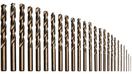 Optimum Spiralbohrer-Satz 25-teilig (1-13 mm, HSS-CO, Bohrer mit Kunststoff-Kassette, 135°-Kreuzanschliff) 3201010