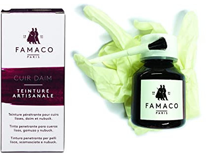 Famaco Unisex Professional Dye Liquid Permanente Farbgebung für Leder, Wildleder-und Nubuk-Schuhe, mittelbraun
