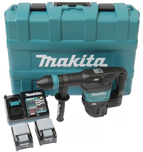 Makita HM001GM201 Akku-Stemmhammer 40V max. / 4,0 Ah, 2 Akkus + Ladegerät im Transportkoffer inkl. AWS Funk-Adapter WUT01