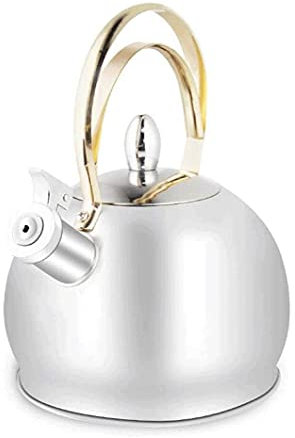 XIXIDIAN Bouilloire à thé pour cuillère à la cuisinière Tea Pot, Acier Inoxydable Teakettle Pots de thé pour la cuisinière, Bouilloire à café avec poignée de 3 litres