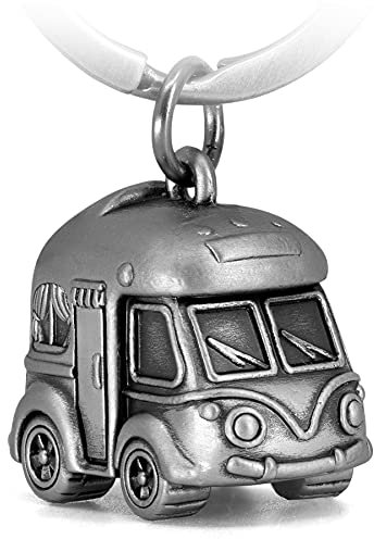 FABACH Porte-clés de Camping-car - Accessoire Miniature - Idée Cadeau pour Propriétaires - Argent Antique, Wohnmobil, Rétro