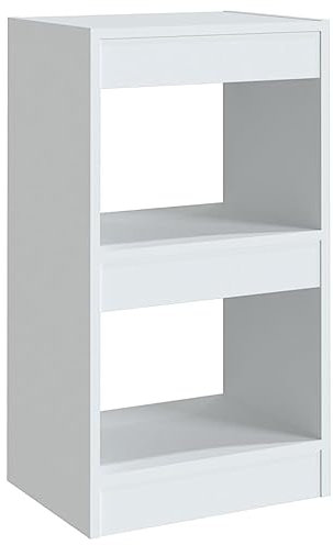 vidaXL Bücherregal Raumteiler Standregal Aktenregal Wandregal Regal Raumtrenner Aufbewahrung Büroregal Mehrzweckregal Weiß 40×30×72cm