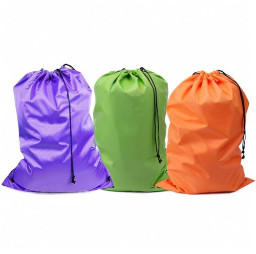 Extra Large Laundry Bag Travel Laundry Bags with Drawstring Closure, Large Dirty Clothes Bag 30x40 Fit a Laundry Basket or Clothes Hamper for college, dorm and apartment dwellers 3 Pack Mixed Color