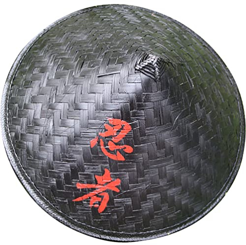 STOBOK Bambushut Japan Samurai Hut Bambushut Cosplay Ritter Schwarzer Hut Vietnamesischer Japanischer Kuli Strohbambuskegelhut Für Gartenbauernangeln