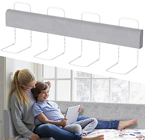 Ikodm Griglia di protezione per il letto, 200 cm, per bambini, regolabile in altezza, protezione per i bordi del letto, deformabile, ringhiera di sicurezza, per lettino, letto a molle, grigio, 9097