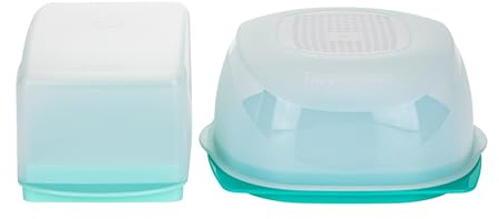 Tupperware Mini Käsemax CheeSmart Max mint transparent + Junge Welle Butterdose mint transparent (inkl. Löffel)