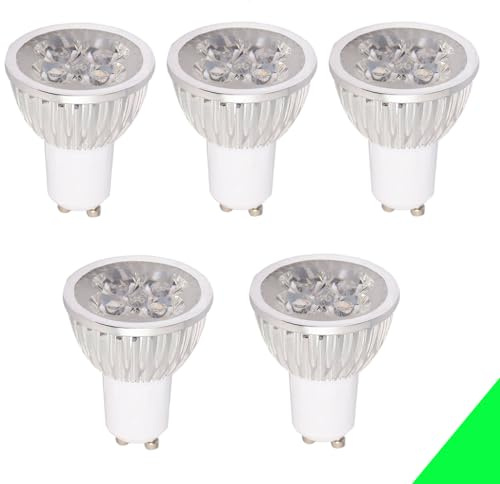 Chao Zan GU10 4W 3000K LED Warmweiss Leuchtmittel, 300 Lumen 3000K Birnen, AC 230V AC 220V Flimmerfrei Strahler Glühbirne, Abstrahlwinkel 120° Spot Reflektor, Nicht Dimmbar (5 Stück)