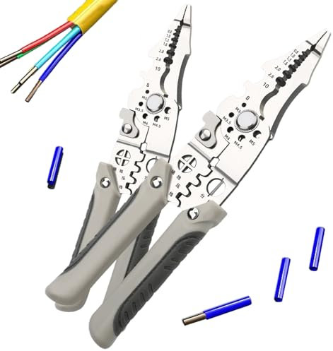 2024 New Arrival Multifunctional Wire Stripper Crimper Cable Cutter Pliers, Wire Stripper Tool, Special Wire Stripper for Electrician (2PCS)