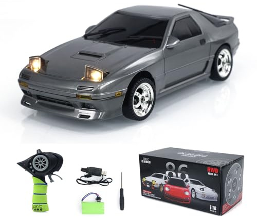wheelfun 1:18 RX7 RWD RC Drift Auto LDRC LD1802 Fernsteuerung Rennfahrzeuge Kreisel für Erwachsene