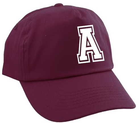 Elefantasie Personalisierte Cap für Kinder Baseball Kappe mit Anfangsbuchstabe Großbuchstabe Bedruckt für Jungen und Mädchen