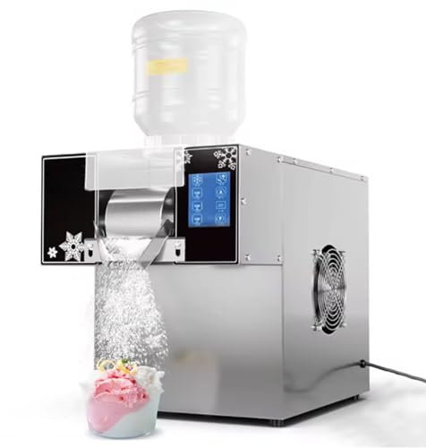 pealiritansemen Machine À Glace Pilée Professionnelle en Acier Inoxydable, avec Panneau De Commande Tactile, 3 Modes De Production Et Un Réservoir De 2,5 L, pour Smoothies, Desserts, Cafés