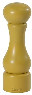 Bisetti Macinasale in legno di faggio POSILLIPO, giallo opaco, D6xH19 cm