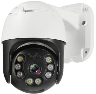 KKENZA Kit Sistema di telecamere di Rete di sorveglianza IP CCTV PTZ Poe 4K 8MP 2,5'' con rilevamento del Volto, Zoom 4X, Impermeabile for Esterni(5.0MP Poe PTZ)