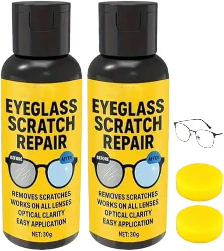 Glas Kratzer Entferner, Glas Reparatur Spray, Glasspray Zum Entfernen Von Kratzern, Spiegel Politur Reiniger Für Spiegel Fenster Autoscheibe Display Uhr Verschiedene Oberflächen (2PC)