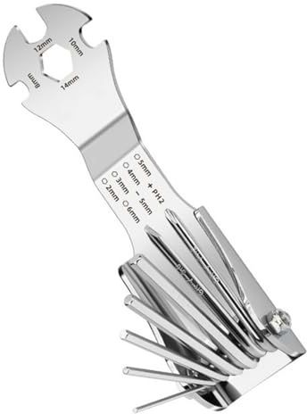 Set di utensili manuali multifunzionali tra cui cacciavite incrociato, chiave aperta e esagonale pieghevole per varie attività di riparazione, design portatile, set di strumenti con manico ergonomico