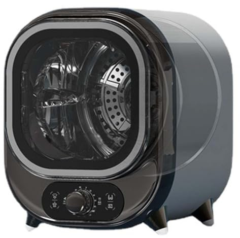 Compact 5kg Condenser Tumble Dryer - Portable Mini with Wall Mountable Design, Ideal for Small Spaces & Countertop Use in Elegant Black
