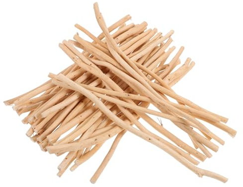 GAROZATION 50 Pezzi Bastoncini di Legno per Lavoretti, Rami Naturali Rustici in Legno, Facili da Modellare, per Modellismo e Decorazioni Fai da Te