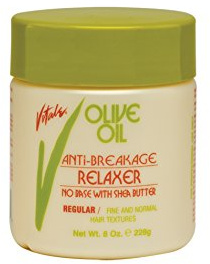 Olive Oil No Base Relaxer Regular, 8oz - Anti Breakage Hair Strengthening Treatment By Vitale VN32